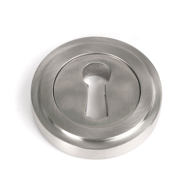 From The Anvil - Satin Marine SS (316) Round Escutcheon (Art Deco) | Sku. 49865 | Trade Door Handles.
