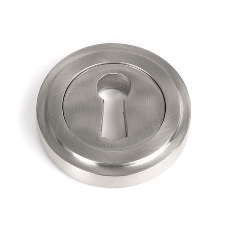 From The Anvil - Satin Marine SS (316) Round Escutcheon (Art Deco) | Sku. 49865 | Trade Door Handles.