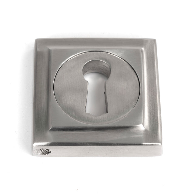 From The Anvil - Satin Marine SS (316) Round Escutcheon (Square) | Sku. 49867 | Trade Door Handles.