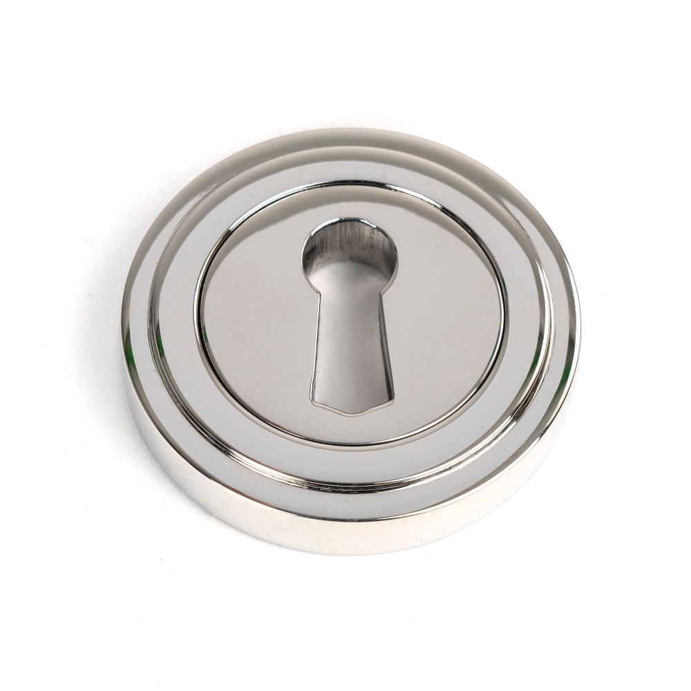 From The Anvil - Polished Marine SS (316) Round Escutcheon (Art Deco) | Sku. 49869 | Trade Door Handles.