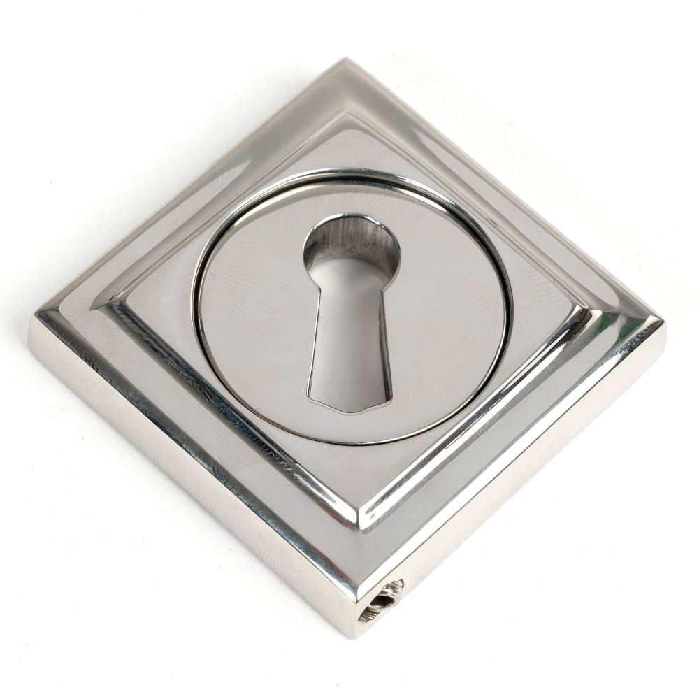 From The Anvil - Polished Marine SS (316) Round Escutcheon (Square) | Sku. 49871 | Trade Door Handles.