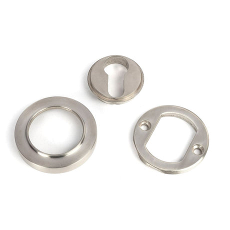 From The Anvil - Satin Marine SS (316) Round Euro Escutcheon (Plain) | Sku. 49872 | Trade Door Handles.