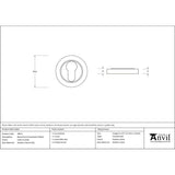 From The Anvil - Satin Marine SS (316) Round Euro Escutcheon (Plain) | Sku. 49872 | Trade Door Handles.