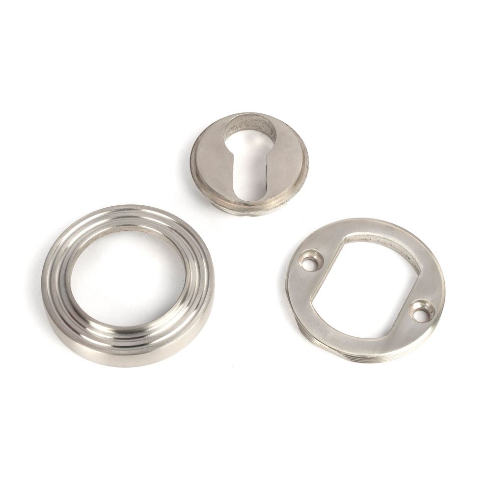 From The Anvil - Satin Marine SS (316) Round Euro Escutcheon (Beehive) | Sku. 49874 | Trade Door Handles.