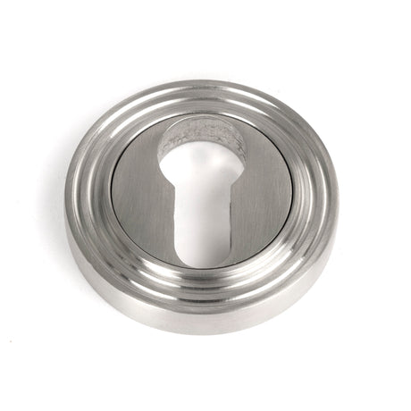 From The Anvil - Satin Marine SS (316) Round Euro Escutcheon (Beehive) | Sku. 49874 | Trade Door Handles.