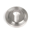 From The Anvil - Satin Marine SS (316) Round Euro Escutcheon (Beehive) | Sku. 49874 | Trade Door Handles.