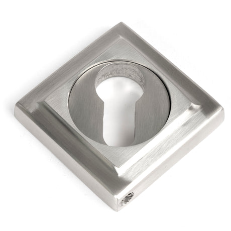 From The Anvil - Satin Marine SS (316) Round Euro Escutcheon (Square) | Sku. 49875 | Trade Door Handles.