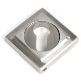 From The Anvil - Satin Marine SS (316) Round Euro Escutcheon (Square) | Sku. 49875 | Trade Door Handles.