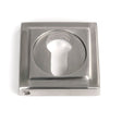 From The Anvil - Satin Marine SS (316) Round Euro Escutcheon (Square) | Sku. 49875 | Trade Door Handles.
