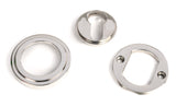 From The Anvil - Polished Marine SS (316) Round Euro Escutcheon (Art Deco) | Sku. 49877 | Trade Door Handles.