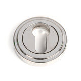 From The Anvil - Polished Marine SS (316) Round Euro Escutcheon (Art Deco) | Sku. 49877 | Trade Door Handles.