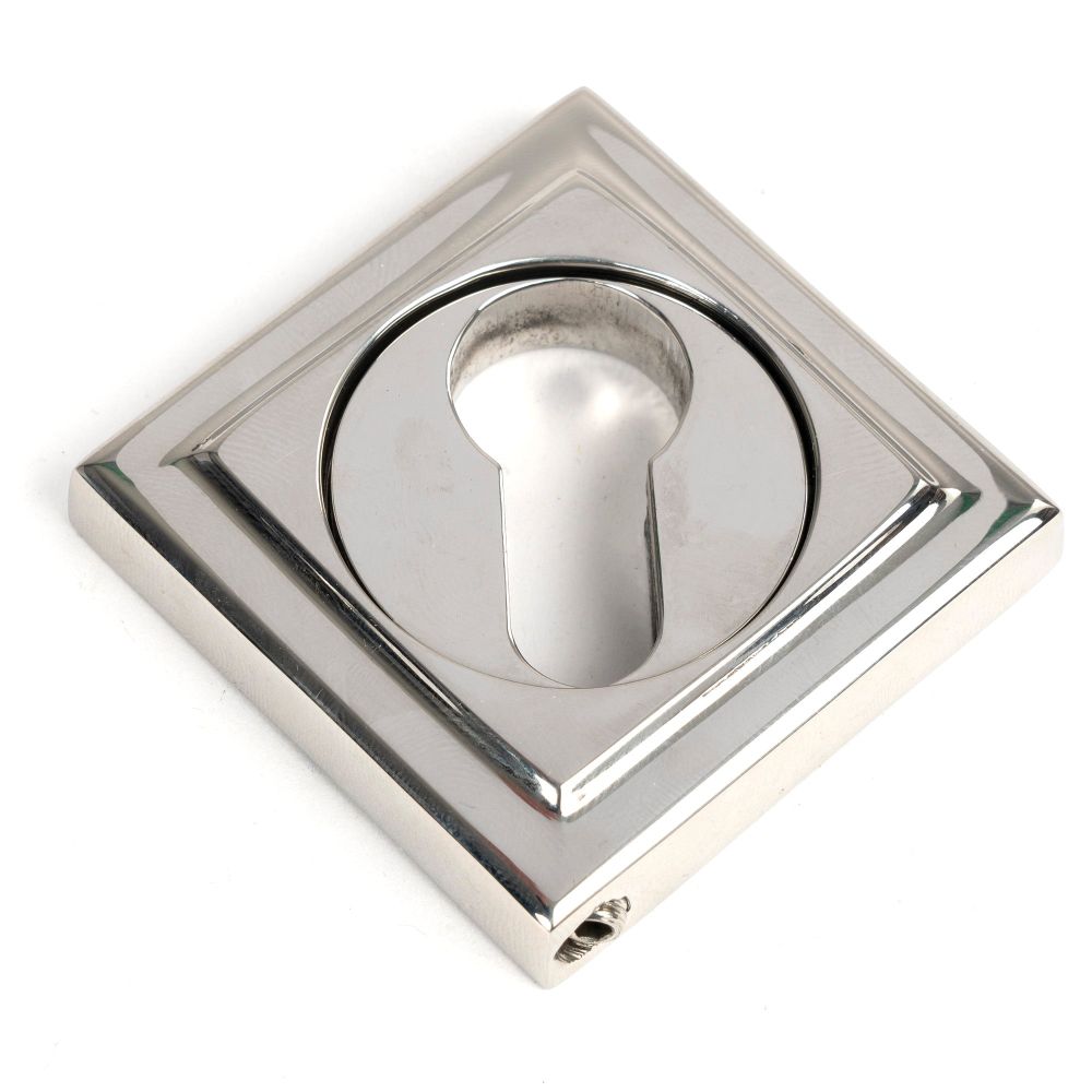 From The Anvil - Polished Marine SS (316) Round Euro Escutcheon (Square) | Sku. 49879 | Trade Door Handles.