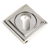 From The Anvil - Polished Marine SS (316) Round Euro Escutcheon (Square) | Sku. 49879 | Trade Door Handles.