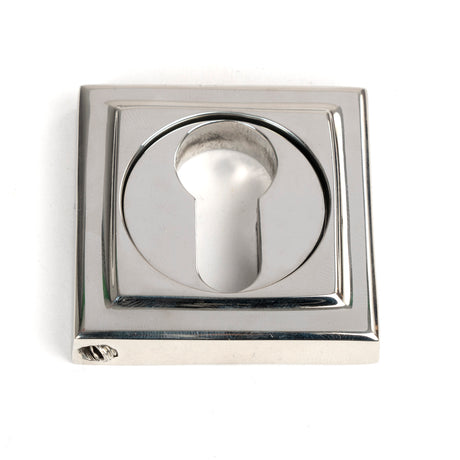 From The Anvil - Polished Marine SS (316) Round Euro Escutcheon (Square) | Sku. 49879 | Trade Door Handles.