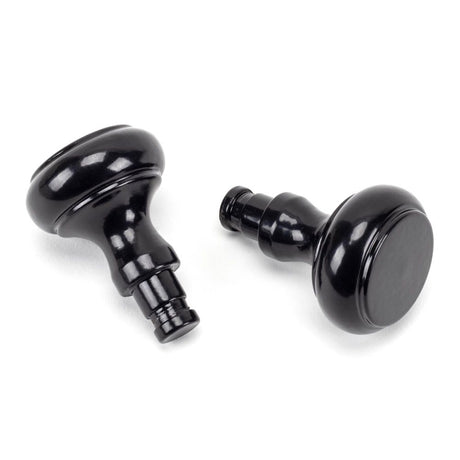 From The Anvil - Black Regency Curtain Finial (pair) | Sku. 49897 | Trade Door Handles.