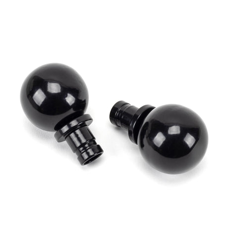 From The Anvil - Black Ball Curtain Finial (pair) | Sku. 49899 | Trade Door Handles.