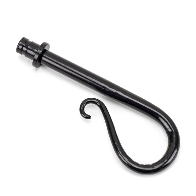 From The Anvil - Black Shepherd's Crook Curtain Finial (pair) | Sku. 49902 | Trade Door Handles.