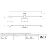 From The Anvil - Pewter 12" Sliding Stay | Sku. 49914 | Trade Door Handles.