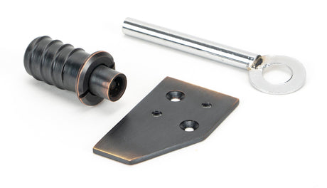 From The Anvil - Aged Bronze Key-Flush Sash Stop | Sku. 49916 | Trade Door Handles.