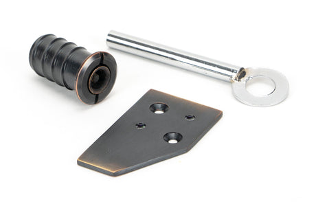 From The Anvil - Aged Bronze Key-Flush Sash Stop | Sku. 49916 | Trade Door Handles.