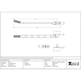From The Anvil - Satin Marine SS (316) 12" Brompton Stay | Sku. 49939 | Trade Door Handles.