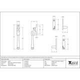 From The Anvil - Satin Marine SS (316) Night-Vent Locking Avon Fastener | Sku. 49943 | Trade Door Handles.