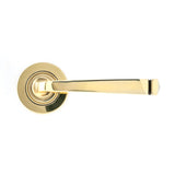 From The Anvil - Aged Brass Avon Round Lever on Rose Set (Plain) - Unsprung | Sku. 49945 | Trade Door Handles.