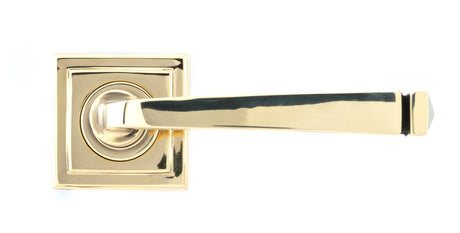 From The Anvil - Aged Brass Avon Round Lever on Rose Set (Square) - Unsprung | Sku. 49948 | Trade Door Handles.