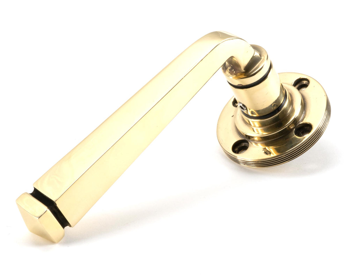 From The Anvil - Aged Brass Avon Round Lever on Rose Set (Square) - Unsprung | Sku. 49948 | Trade Door Handles.