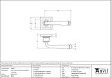 From The Anvil - Aged Brass Avon Round Lever on Rose Set (Square) - Unsprung | Sku. 49948 | Trade Door Handles.
