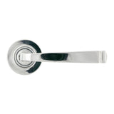 From The Anvil - Polished Chrome Avon Round Lever on Rose Set (Plain) - Unsprung | Sku. 49949 | Trade Door Handles.