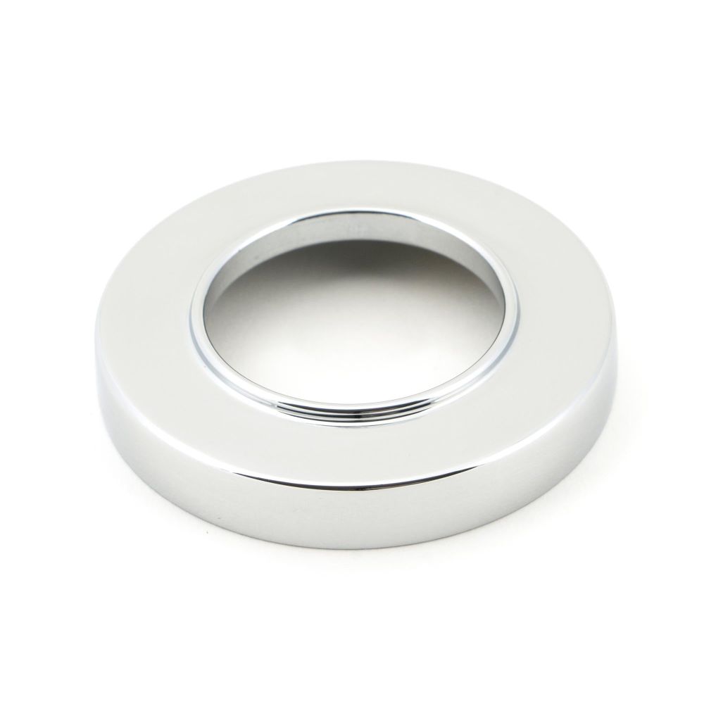 From The Anvil - Polished Chrome Avon Round Lever on Rose Set (Plain) - Unsprung | Sku. 49949 | Trade Door Handles.