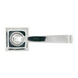 From The Anvil - Polished Chrome Avon Round Lever on Rose Set (Square) - Unsprung | Sku. 49952 | Trade Door Handles.