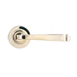 From The Anvil - Polished Nickel Avon Round Lever on Rose Set (Plain) - Unsprung | Sku. 49953 | Trade Door Handles.