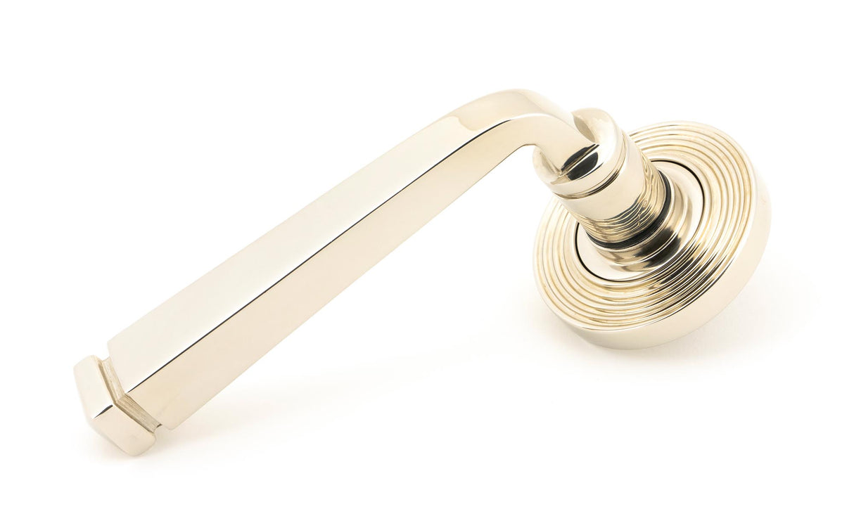 From The Anvil - Polished Nickel Avon Round Lever on Rose Set (Beehive) - Unsprung | Sku. 49955 | Trade Door Handles.