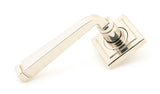 From The Anvil - Polished Nickel Avon Round Lever on Rose Set (Square) - Unsprung | Sku. 49956 | Trade Door Handles.