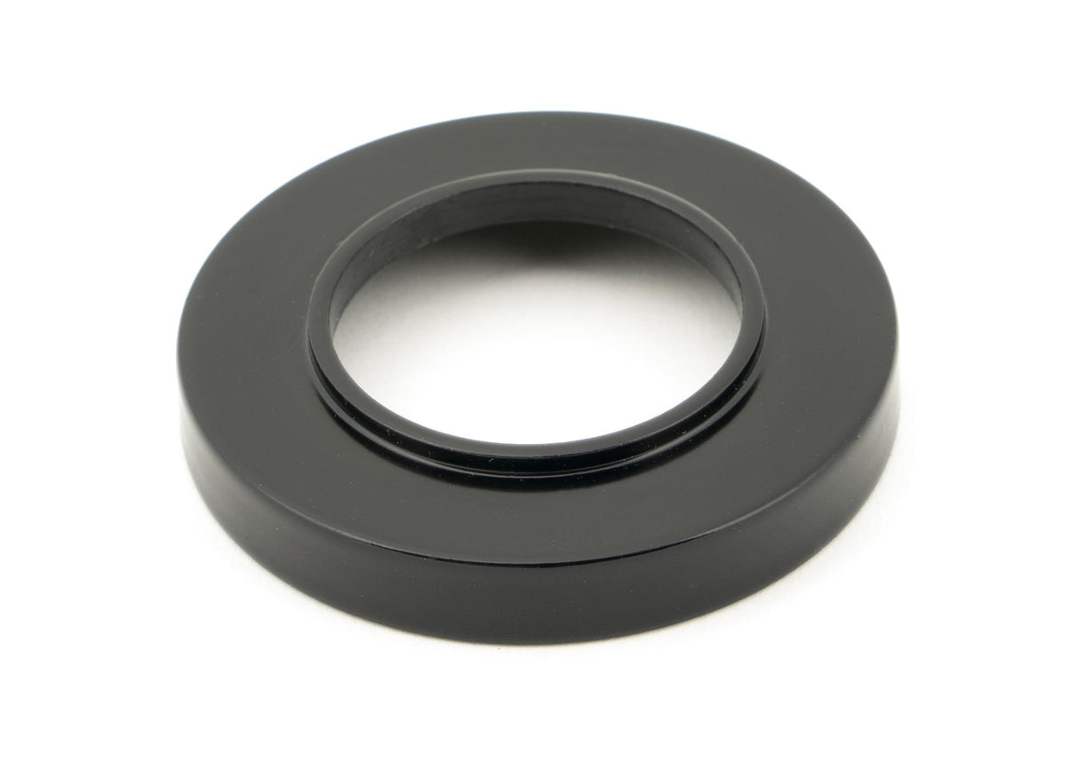 From The Anvil - Black Avon Round Lever on Rose Set (Plain) - Unsprung | Sku. 49957 | Trade Door Handles.