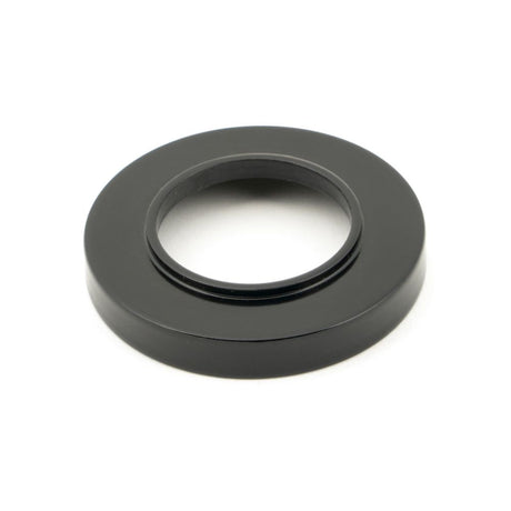 From The Anvil - Black Avon Round Lever on Rose Set (Plain) - Unsprung | Sku. 49957 | Trade Door Handles.