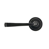 From The Anvil - Black Avon Round Lever on Rose Set (Art Deco) - Unsprung | Sku. 49958 | Trade Door Handles.