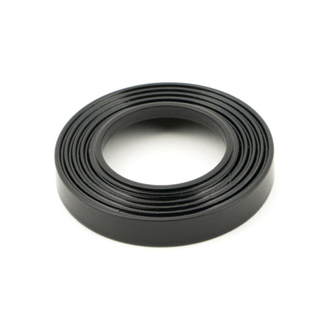 From The Anvil - Black Avon Round Lever on Rose Set (Beehive) - Unsprung | Sku. 49959 | Trade Door Handles.