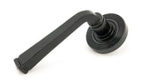 From The Anvil - Black Avon Round Lever on Rose Set (Beehive) - Unsprung | Sku. 49959 | Trade Door Handles.