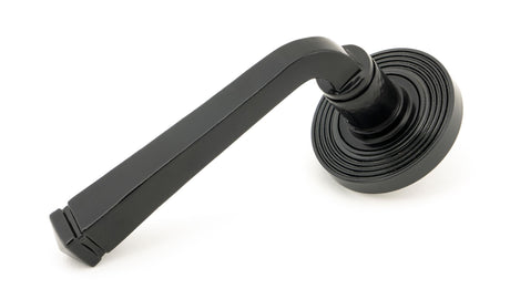 From The Anvil - Black Avon Round Lever on Rose Set (Beehive) - Unsprung | Sku. 49959 | Trade Door Handles.