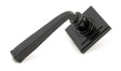 From The Anvil - Black Avon Round Lever on Rose Set (Square) - Unsprung | Sku. 49960 | Trade Door Handles.