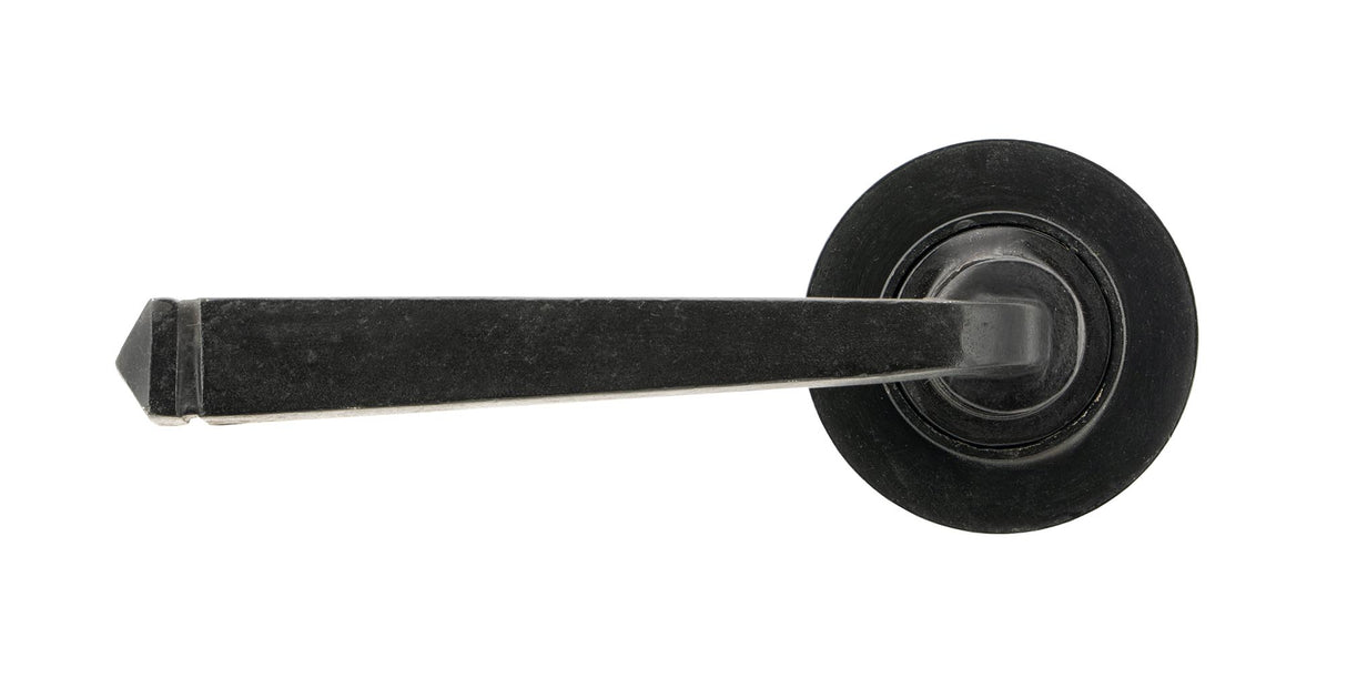 From The Anvil - External Beeswax Avon Round Lever on Rose Set (Plain) - Unsprung | Sku. 49961 | Trade Door Handles.