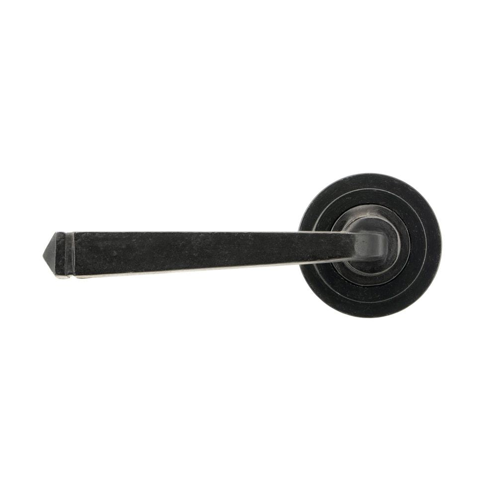 From The Anvil - External Beeswax Avon Round Lever on Rose Set (Art Deco) - Unsprung | Sku. 49962 | Trade Door Handles.