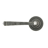 From The Anvil - Pewter Avon Round Lever on Rose Set (Plain) - Unsprung | Sku. 49965 | Trade Door Handles.