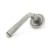 From The Anvil - Pewter Avon Round Lever on Rose Set (Art Deco) - Unsprung | Sku. 49966 | Trade Door Handles.