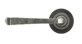 From The Anvil - Pewter Avon Round Lever on Rose Set (Beehive) - Unsprung | Sku. 49967 | Trade Door Handles.