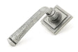 From The Anvil - Pewter Avon Round Lever on Rose Set (Square) - Unsprung | Sku. 49968 | Trade Door Handles.