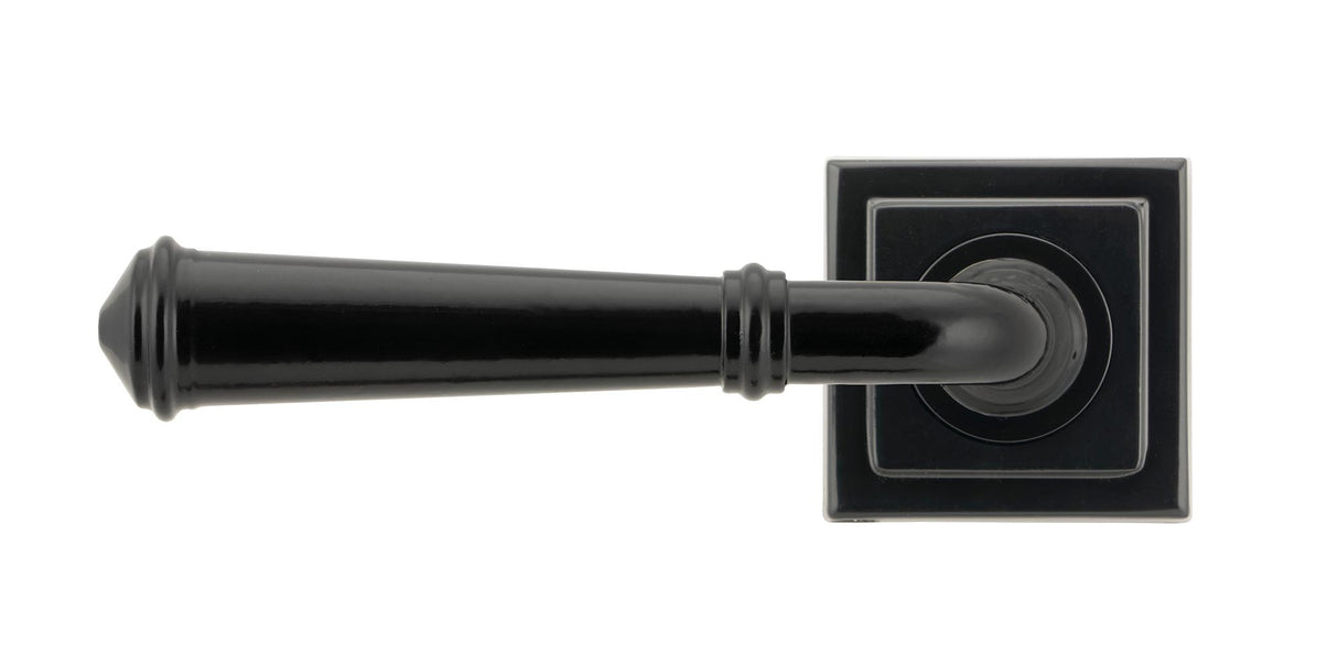 From The Anvil - Black Regency Lever on Rose Set (Square) - Unsprung | Sku. 49972 | Trade Door Handles.